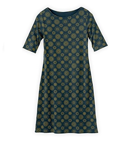 boat neck patterned dress