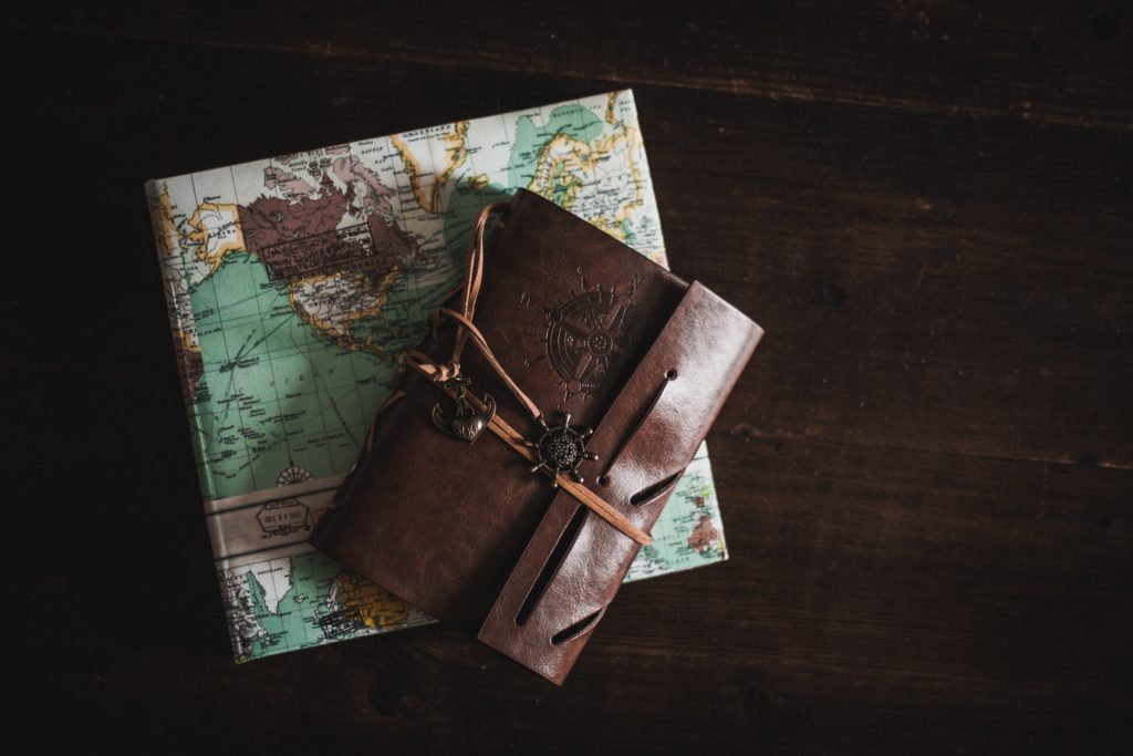 map and travel wallet